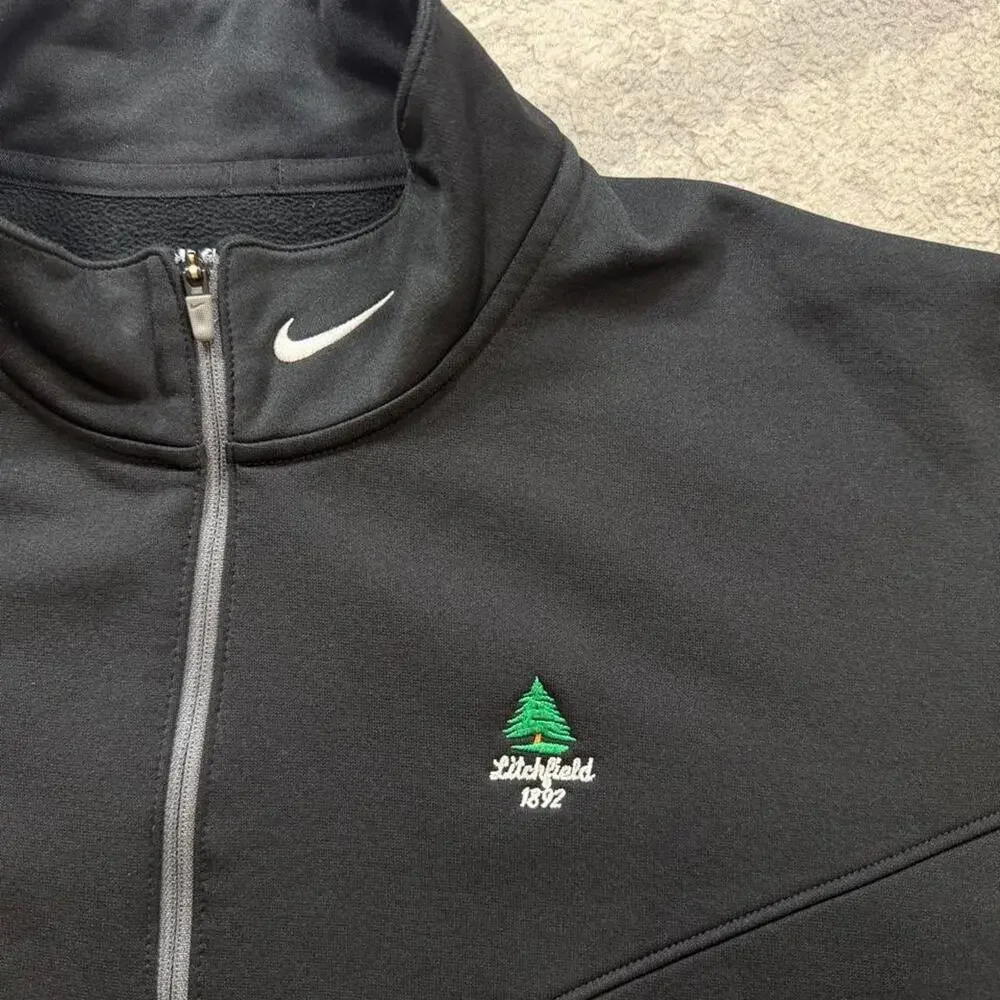 Nike Golf tour performance quarter zip black Litchfield Golf Club 1892 Large